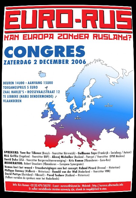 Affiche. Dendermonde. Congres Euro-Rus. Kan Europa zonder Rusland. 2006-12-02